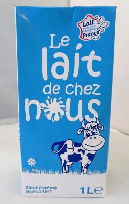 Lait 1/2 écrémé brik 1L Le Lait de chez nous