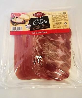 Plateau raclette 180gr  Milhau