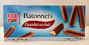 Bâtonnet chocolat au lait 150gr BF