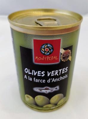 Olives vertes anchois 280gr Mont Péral