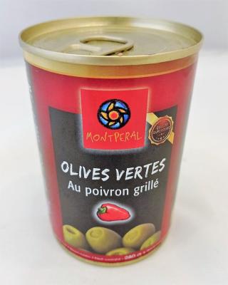 Olives vertes poivrons 280gr Mont Péral
