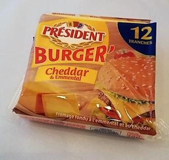 Fromage burger emmental/cheddarx12 tranches Président