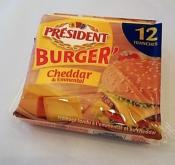 Fromage burger emmental/cheddarx12 tranches Président