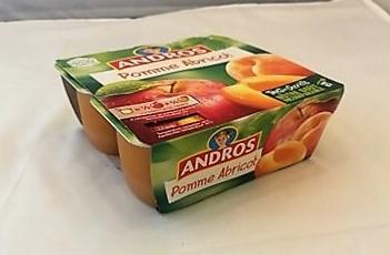 Compote abricot 4x100gr Andros